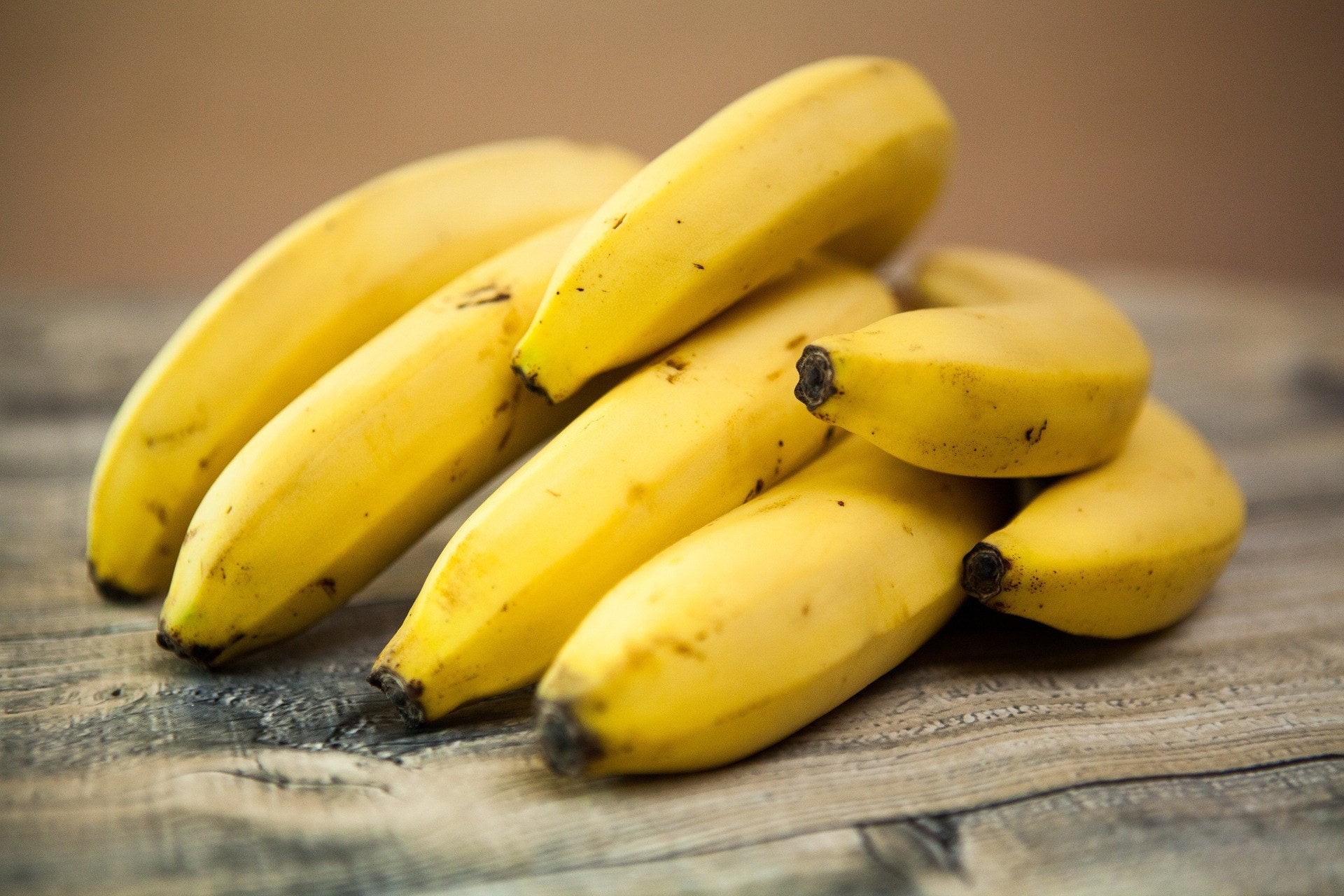 Array of fresh bananas