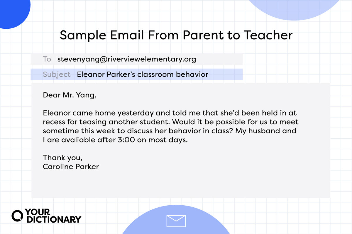 How to write an email to a teacher